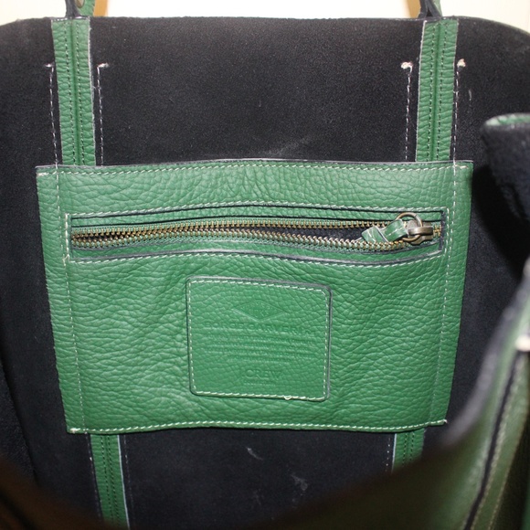 JCrew green leather tote bag - Picture 2 of 5